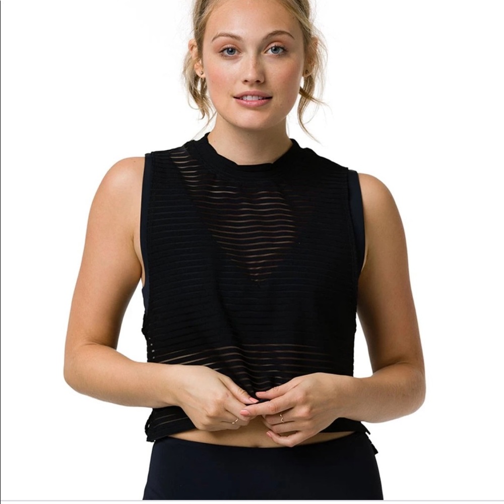 Onzie Mesh Stripe Workout Tank